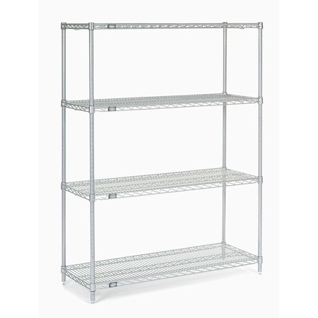 Wire Shelving, Poly-Z-Brite, 48W X 21D X 63H